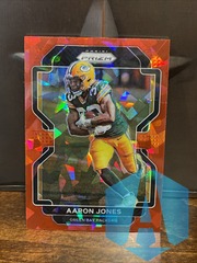 2021 Panini Prizm Red Cracked Ice Prizm Aaron Jones #139